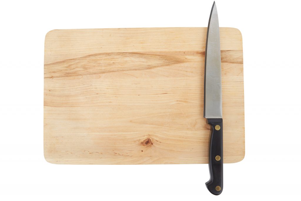 Cutting Board and Knife