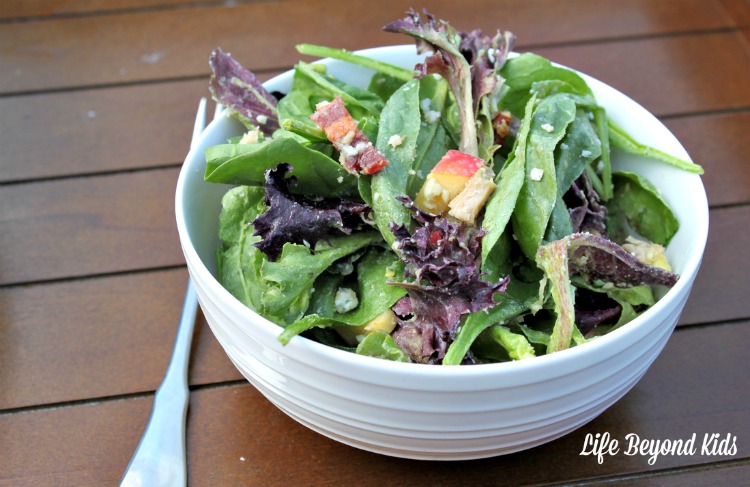 Single serving of the salad in bowl