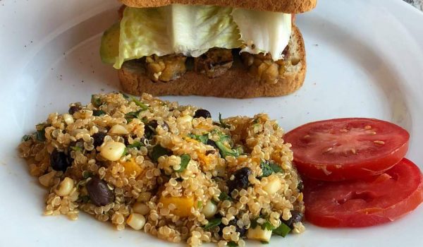Plant Based Lunch at Uncorked Kitchen including Three Sisters Quinoa Salad
